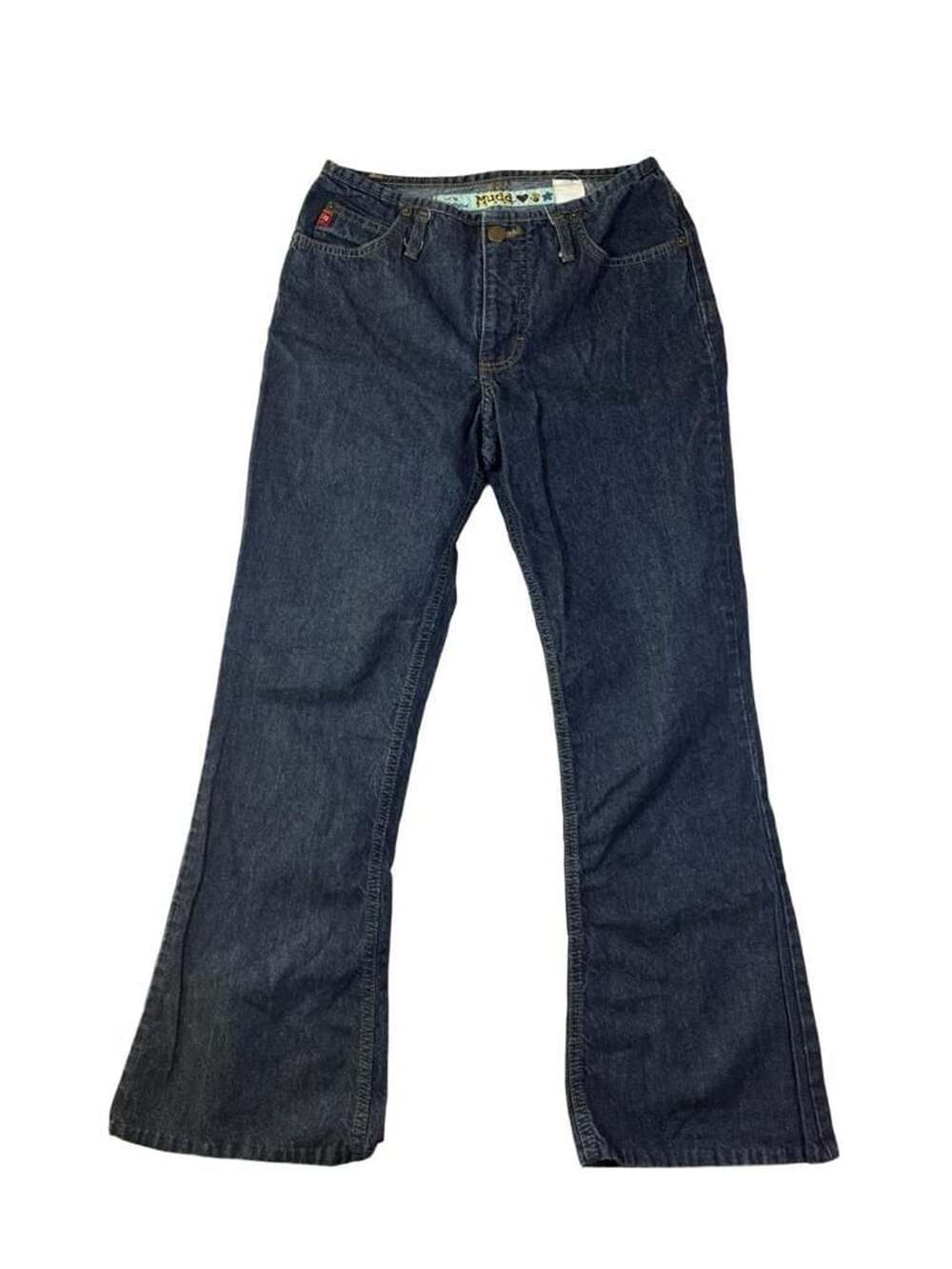 Vintage Y2K Mudd Dark Wash Flare Bell Bottom Jeans Size 5